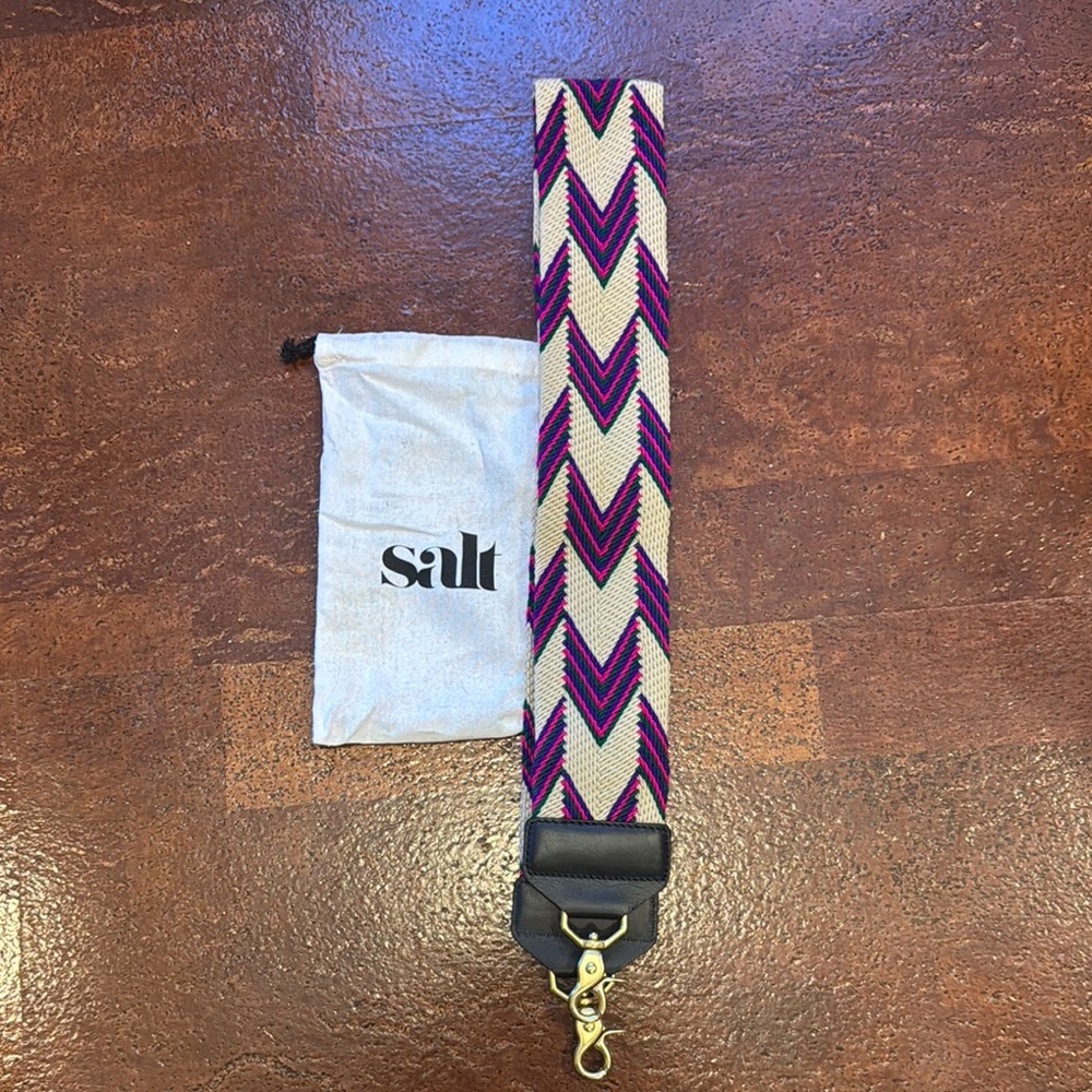 Salt Woven Strap with Chevron Pattern